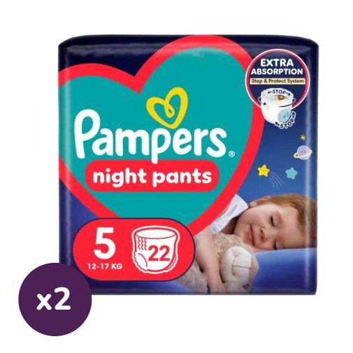 Pampers Night Pants bugyipelenka 5, 11-17 kg HAVI PELENKACSOMAG 44 db