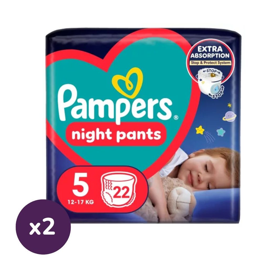 Pampers Night Pants bugyipelenka 5, 12-17 kg HAVI PELENKACSOMAG 44 db