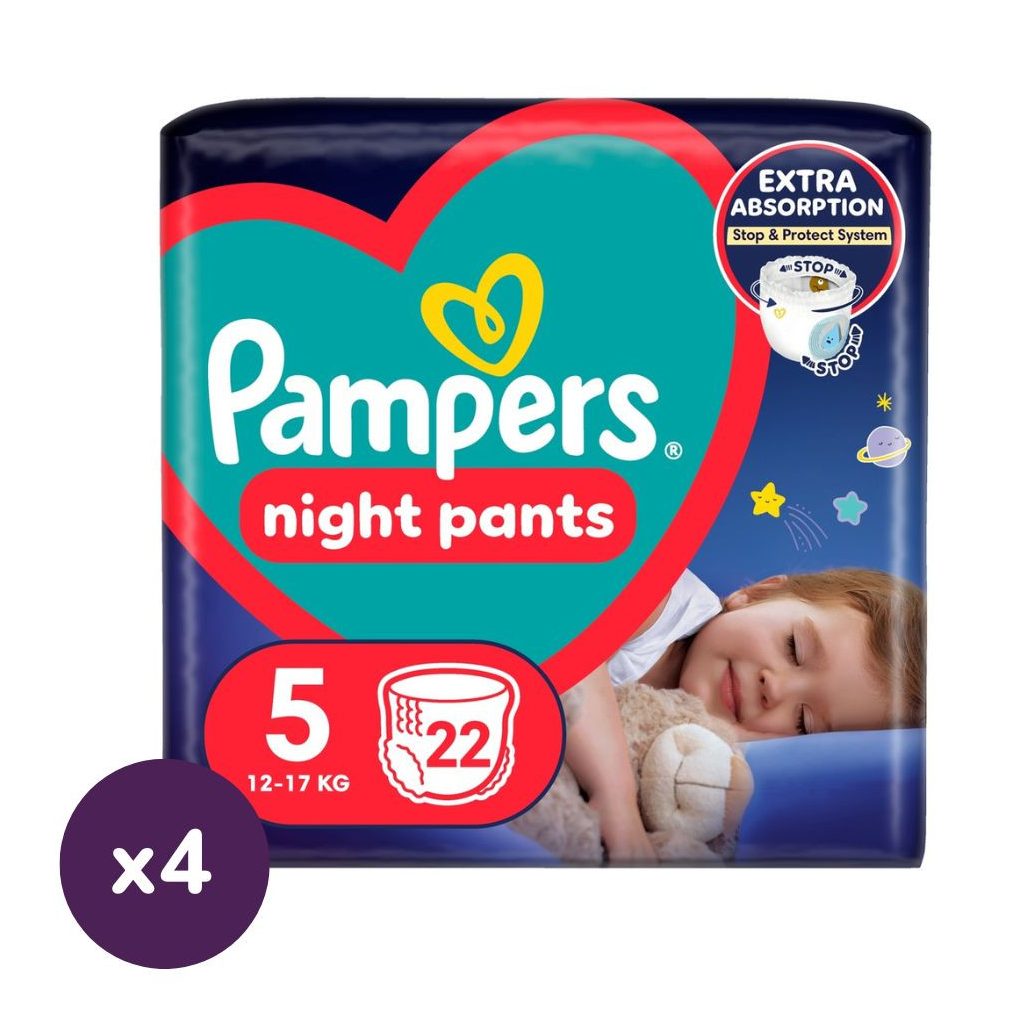 Pampers Night Pants bugyipelenka 5, 11-17 kg HAVI PELENKACSOMAG 88 db