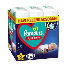   Pampers Night Pants bugyipelenka 6, 15+ kg HAVI PELENKACSOMAG 38 db