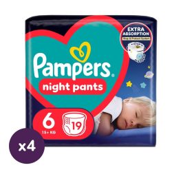   Pampers Night Pants bugyipelenka 6, 13+ kg HAVI PELENKACSOMAG 76 db