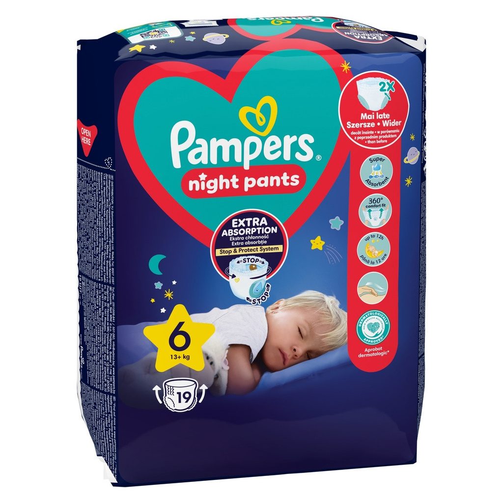 Pampers Night Pants bugyipelenka 6, 15+ kg HAVI PELENKACSOMAG 76 db
