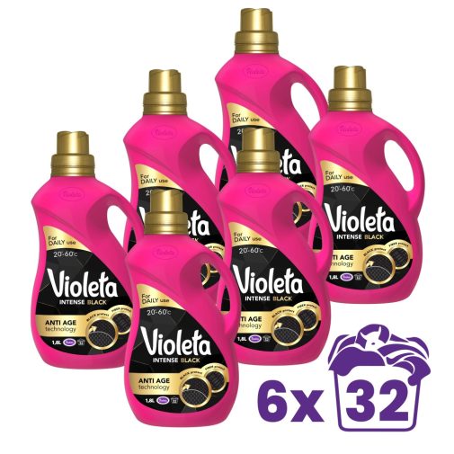 Violeta PROtect black mosógél fekete ruhákhoz, 6x1800 ml (180 mosás)