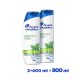 Head & Shoulders Menthol korpásodás elleni sampon (2x400 ml)