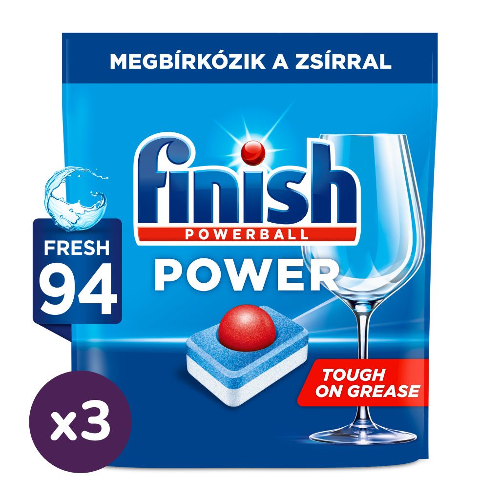 Finish Power All in 1 mosogatógép-tabletta, regular (3x94 db)