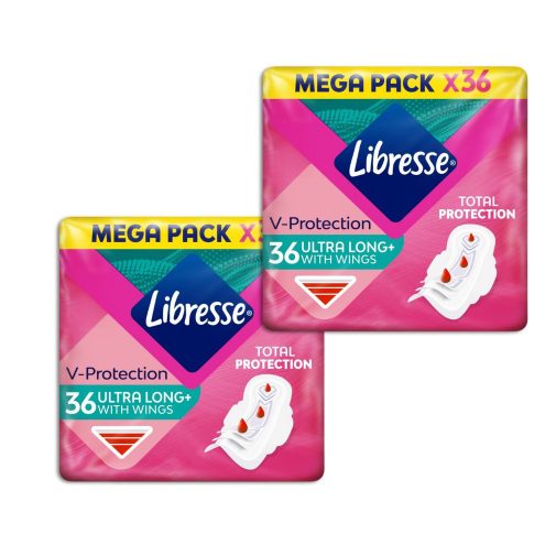 Libresse Ultra Long Wings egészségügyi betét Mega Pack (2x36 db)