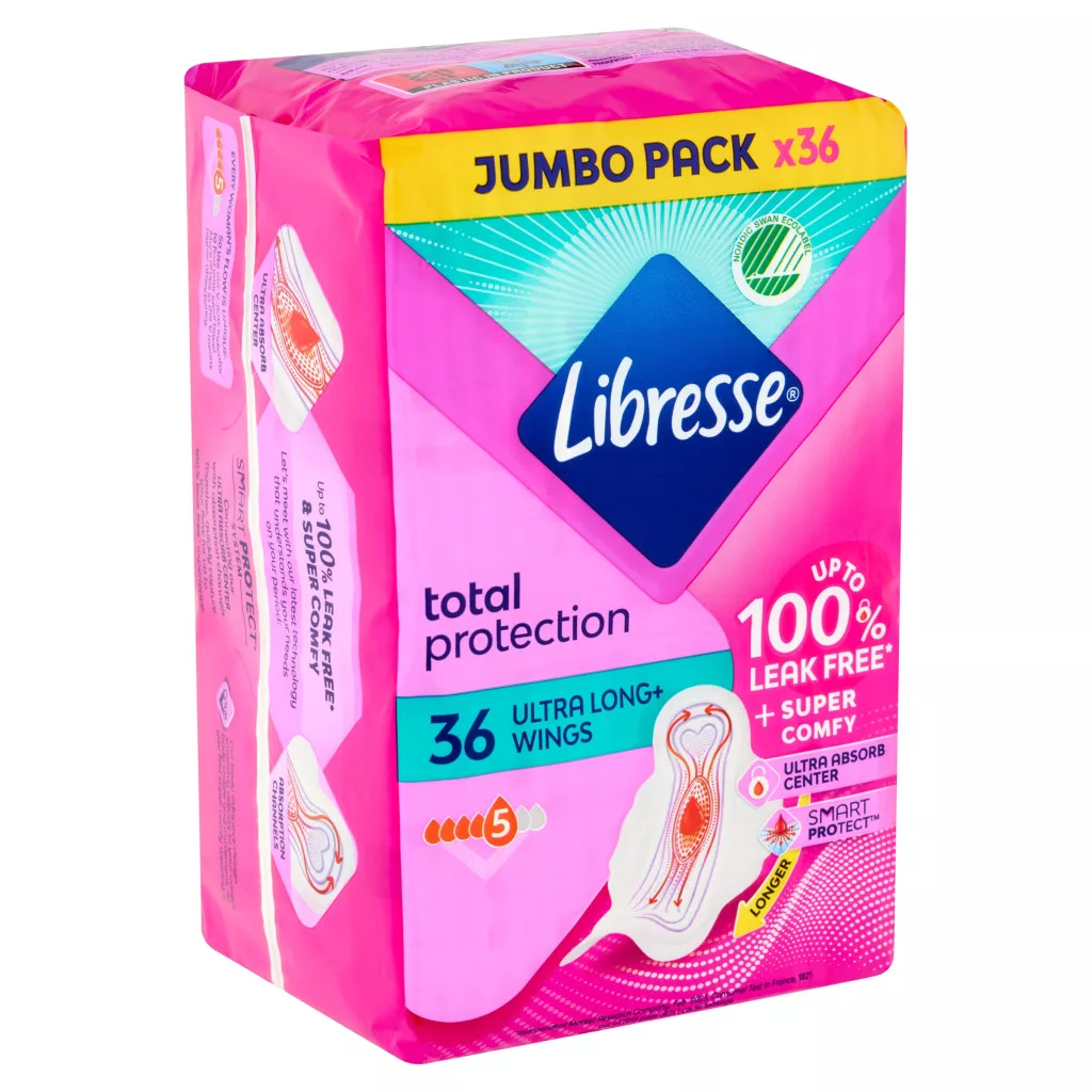 Libresse Ultra Long Wings egészségügyi betét Mega Pack (2x36 db)