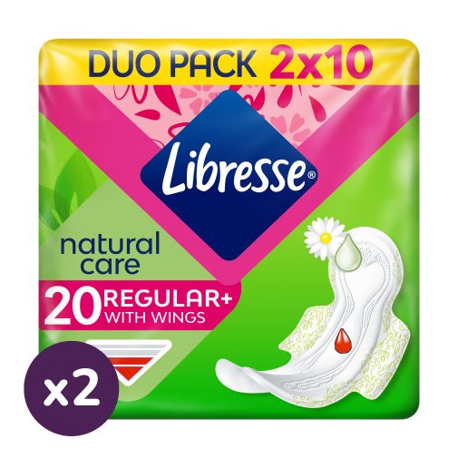 Libresse Regular+ Natural Care szárnyas egészségügyi betét (4x10 db)