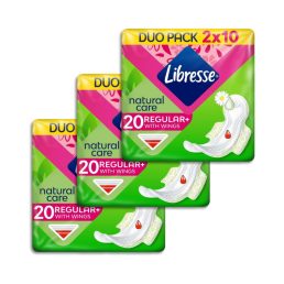   Libresse Regular+ Natural Care szárnyas egészségügyi betét (6x10 db)