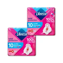   Libresse Ultra+ Deo Freshness & Protection enyhén illatosított szárnyas egészségügyi betét (2x10 db)