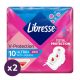 Libresse Ultra+ Deo Freshness & Protection enyhén illatosított szárnyas egészségügyi betét (2x10 db)