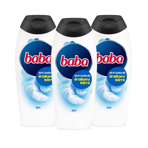 Baba 3in1 férfi tusfürdő érzékeny bőrre (3x400 ml)