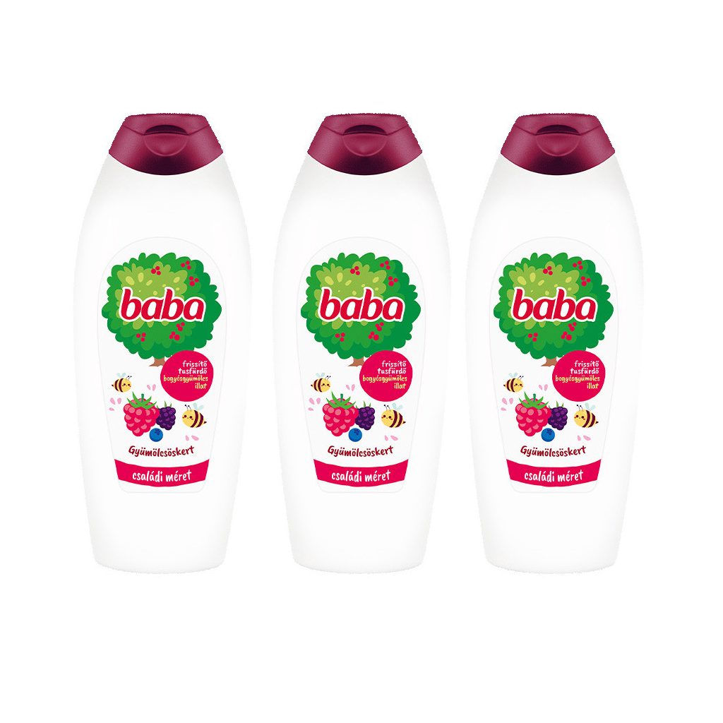 Baba tusfürdő bogyósgyümölcs illattal (3x750 ml)