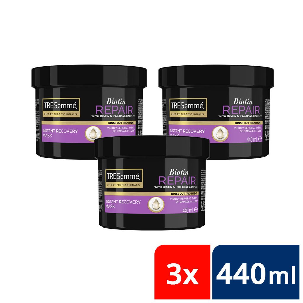 TRESemmé Biotin Repair hajpakolás károsodott hajra biotinnal (3x440 ml)