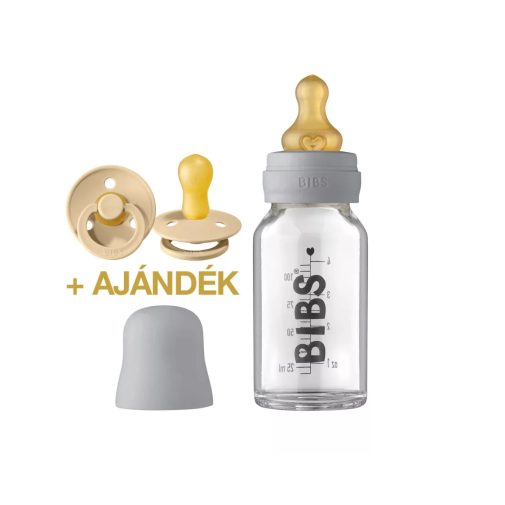 BIBS cumisüvegszett - delfin (110 ml) + AJÁNDÉK BIBS Colour cumi