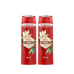   Old Spice Oasis 3 az 1-ben tusfürdő és sampon férfiaknak (2x400 ml)