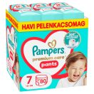 INGYENES SZÁLLÍTÁS - Pampers Premium Care Pants bugyipelenka 7, 15+ kg HAVI PELENKACSOMAG 160 db + ajándék Harmonie törlőkendő