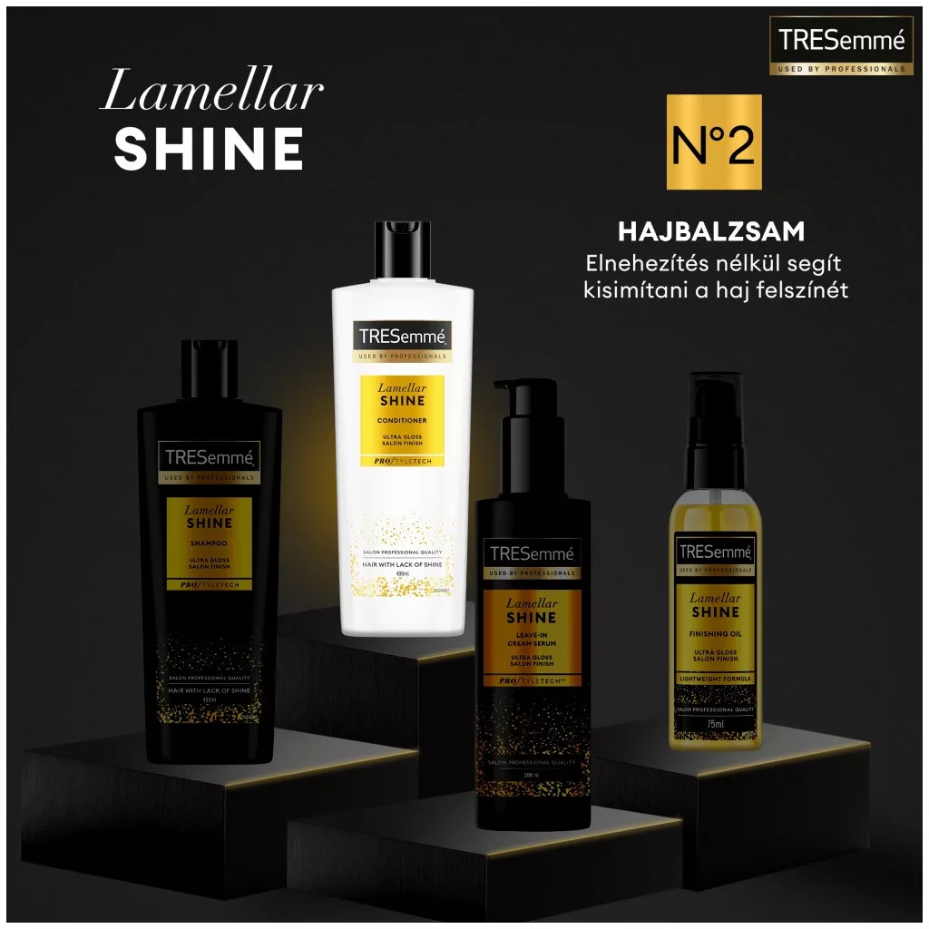TRESemmé Lamellar Shine hajbalzsam (2x400 ml) + AJÁNDÉK hajturbán