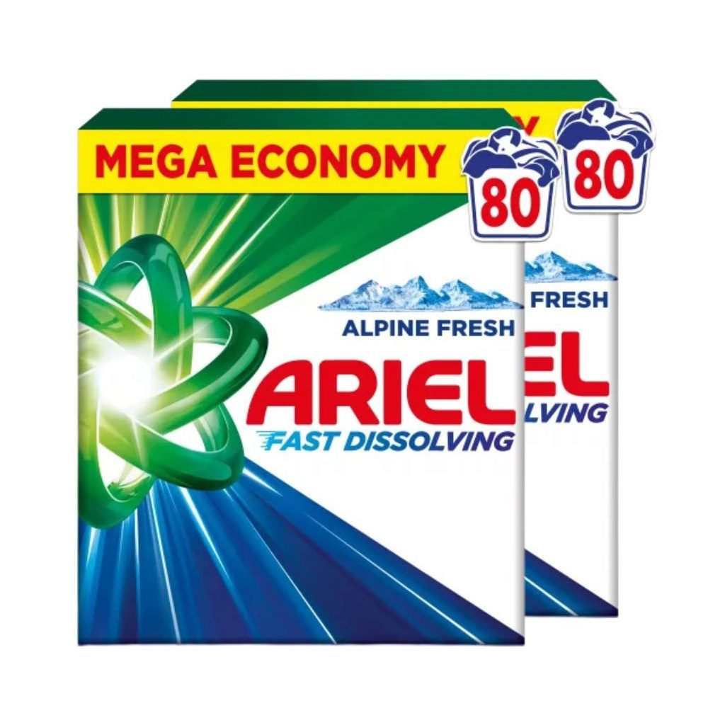 INGYENES  SZÁLLÍTÁS - Ariel mosópor, Mountain Spring 2x4,4 kg (160 mosás)