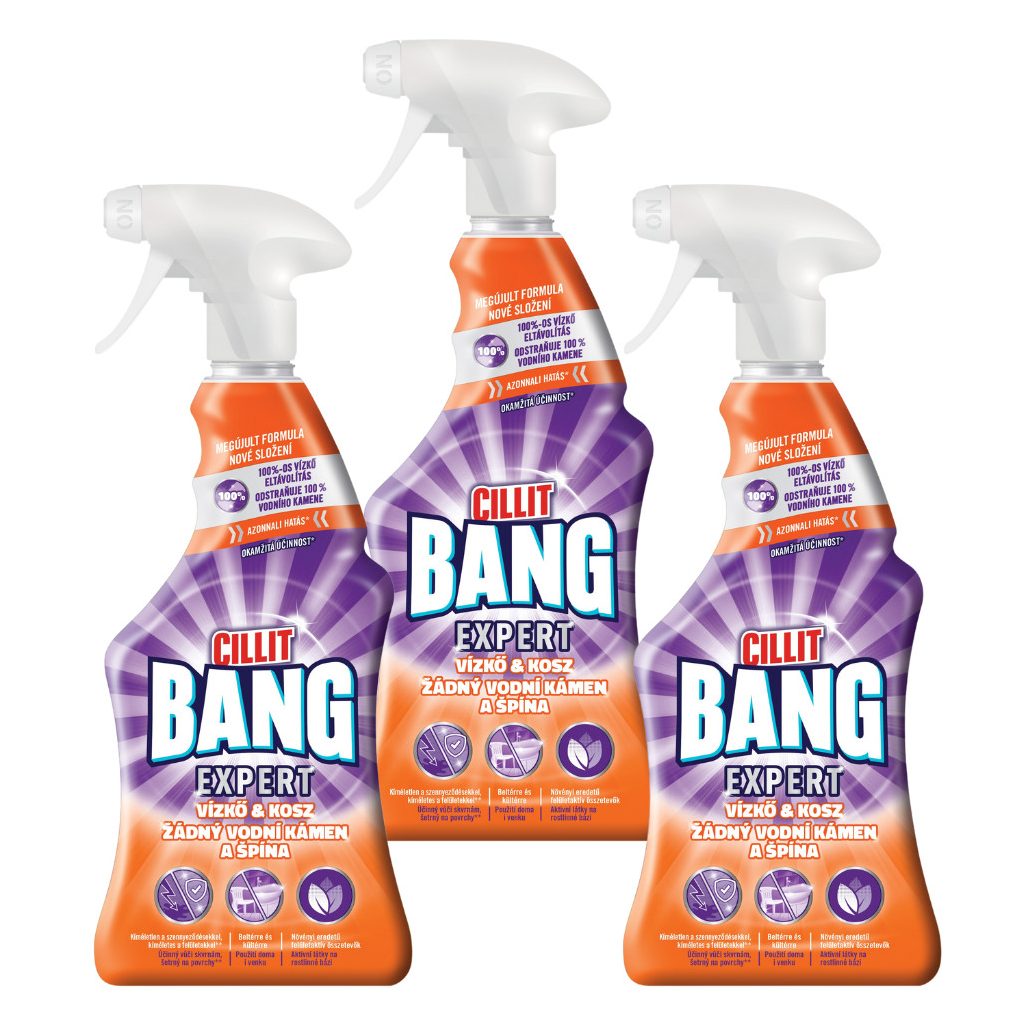 Cillit Bang Kosz & vízkőoldó spray (3x750 ml)