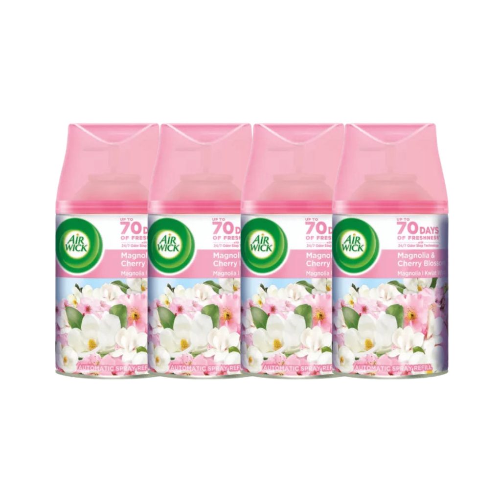 Air Wick Freshmatic Automata Légfrissítő spray utántöltő, Magnólia és cseresznyevirág (4x250 ml)