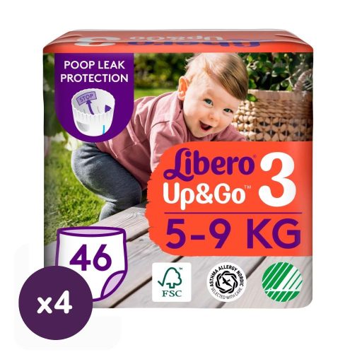 Libero Up&Go 3 bugyipelenka, 5-9 kg, HAVI PELENKACSOMAG 184 db + ajándék pelenka minta