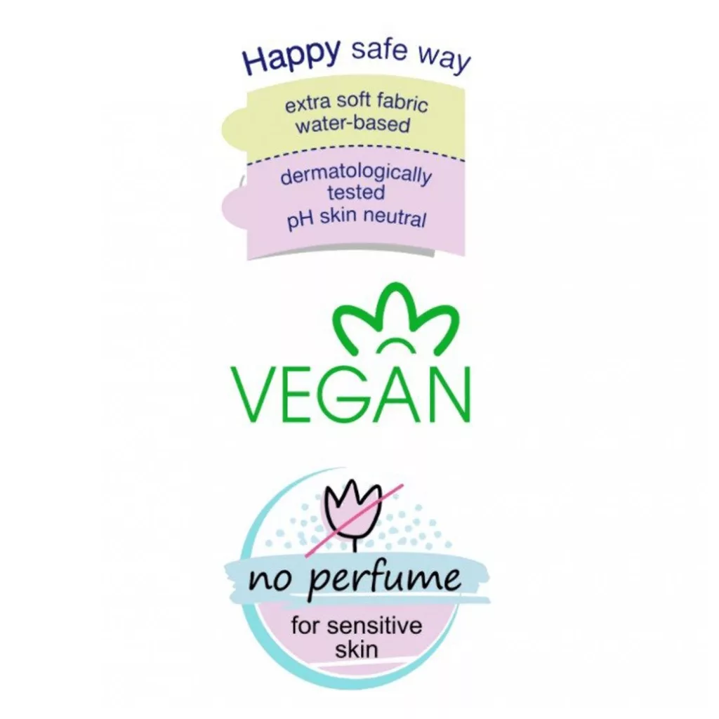 Bella Happy Aqua Care vízalapú nedves törlőkendő 12x56 db