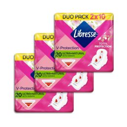   Libresse Ultra+ Natural szárnyas egészségügyi betét aloe vera kivonattal (6x10 db)