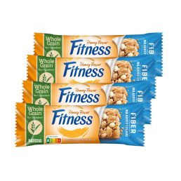   Nestlé Fitness Multigrain Fibre Honey- Fehér csokoládéval szórt méz ízű gabonapehely-szelet édesítőszerrel (4x20 g)