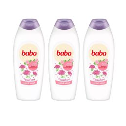   Baba Tündérkert tusfürdő frissítő bodza és rózsavíz illattal 3x750 ml