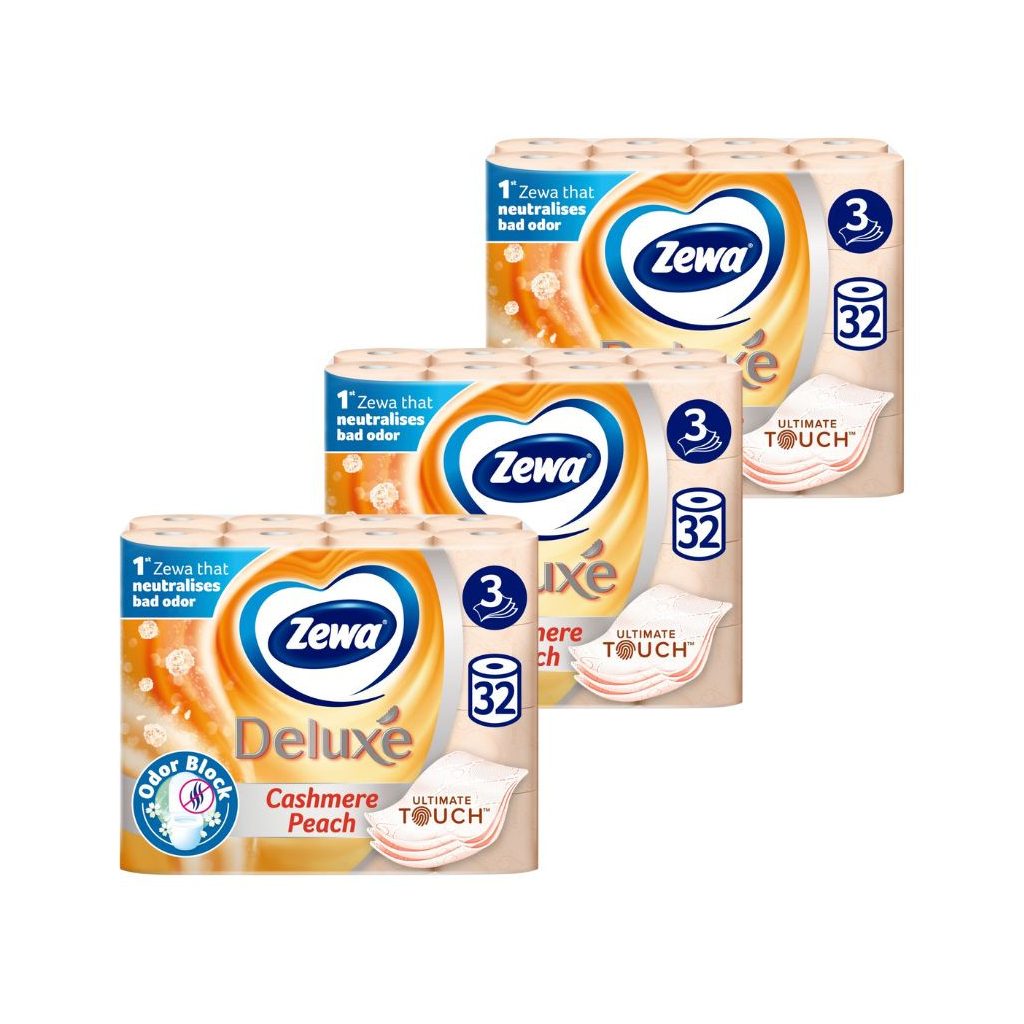 Zewa Deluxe Cashmere Peach 3 rétegű toalettpapír (3x32 tekercs)