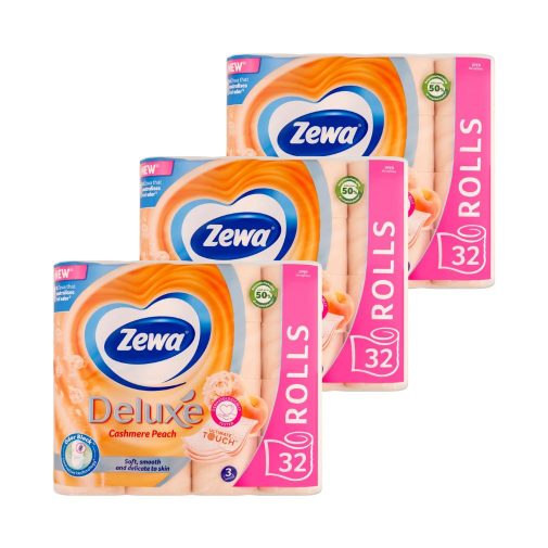 INGYENES SZÁLLÍTÁS - Zewa Deluxe Cashmere Peach 3 rétegű toalettpapír (3x32 tekercs)
