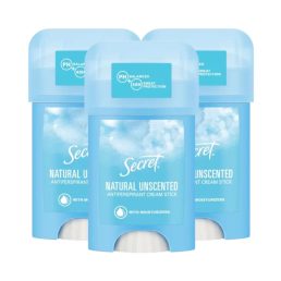   Secret Izzadásgátló Krémstift Natural Illatmentes Női 3x40 ml