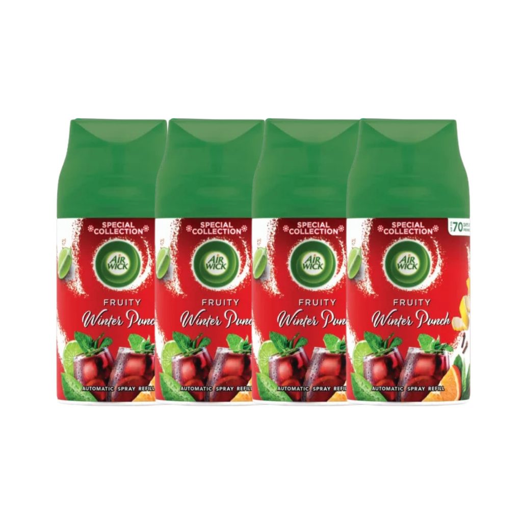 Air Wick Freshmatic Automata légfrissítő spray utántöltő, Gyümölcsös Téli Puncs (4x250 ml)