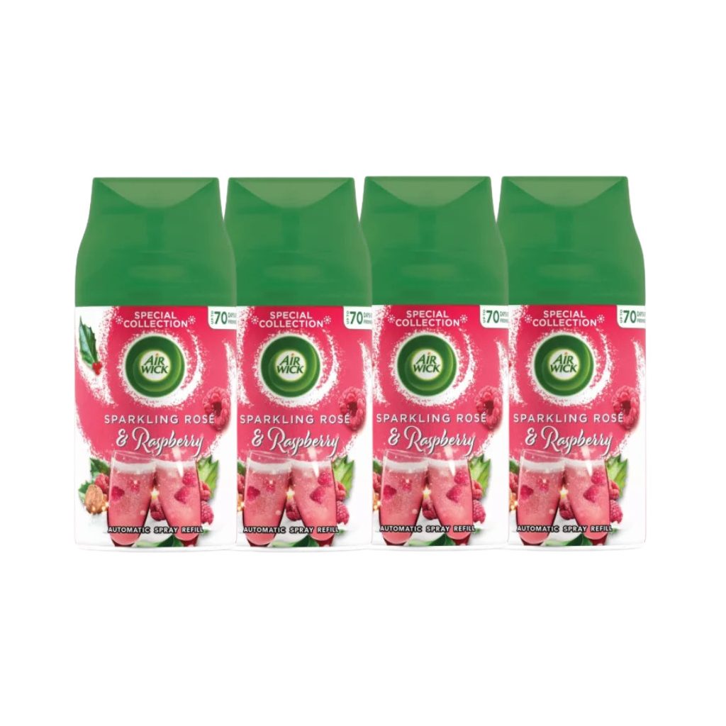 Air Wick Freshmatic Automata légfrissítő spray utántöltő, Rozé Pezsgő és Málna (4x250 ml)