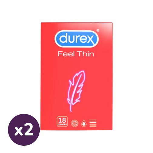 Durex Feel Thin élethű érzés óvszer (2x18 db)