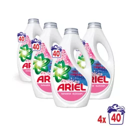   Ariel Folyékony Mosószer + Touch Of Lenor Japanese Blossom 4x1,8 liter (160 mosás)