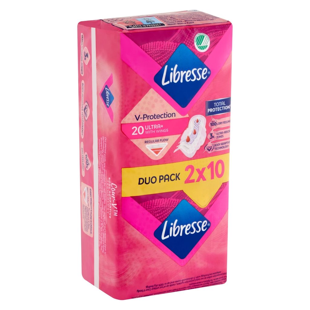 Libresse Ultra+ szárnyas egészségügyi betét (4x10 db)