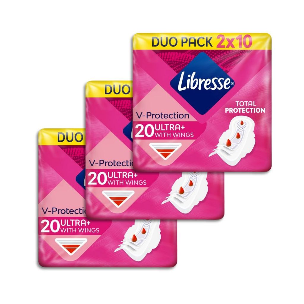 Libresse Ultra+ szárnyas egészségügyi betét (6x10 db)