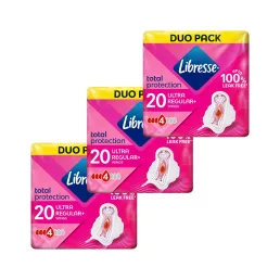 Libresse Ultra+ szárnyas egészségügyi betét (6x10 db)