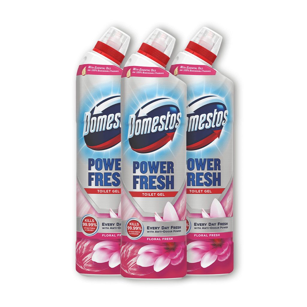 Domestos Power Fresh WC-gél Floral (3x700 ml)