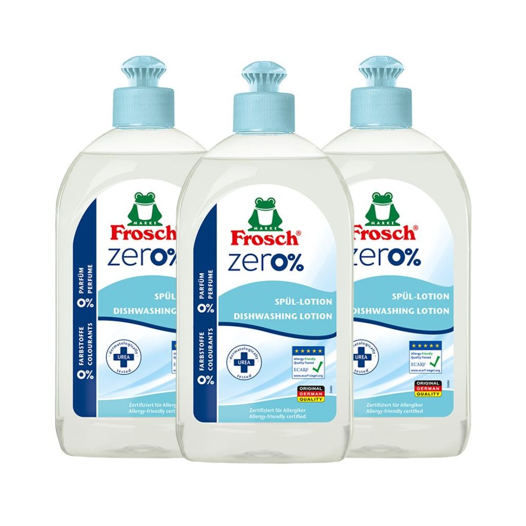 Frosch Zero % mosogatószer Ureával 3x500 ml