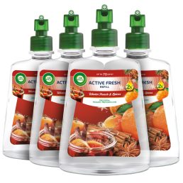   Air Wick Active Fresh Automata Légfrissítő spray utántöltő, Gyümölcsös téli puncs (4x228 ml)