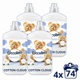   Coccolino Sensitive Cotton Cloud öblítő 4x1702 ml (296 mosás)