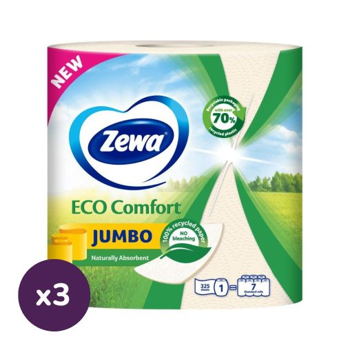 Zewa Jumbo Eco Comfort háztartási papírtörlő 2 rétegű (3x1 tekercs)