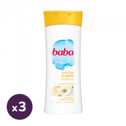 Baba kamillás testápoló 3x400 ml + ajándék hajturbán