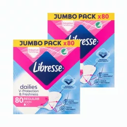   Libresse Dailies Fresh & Protect Regular tisztasági betét (2x80 db)