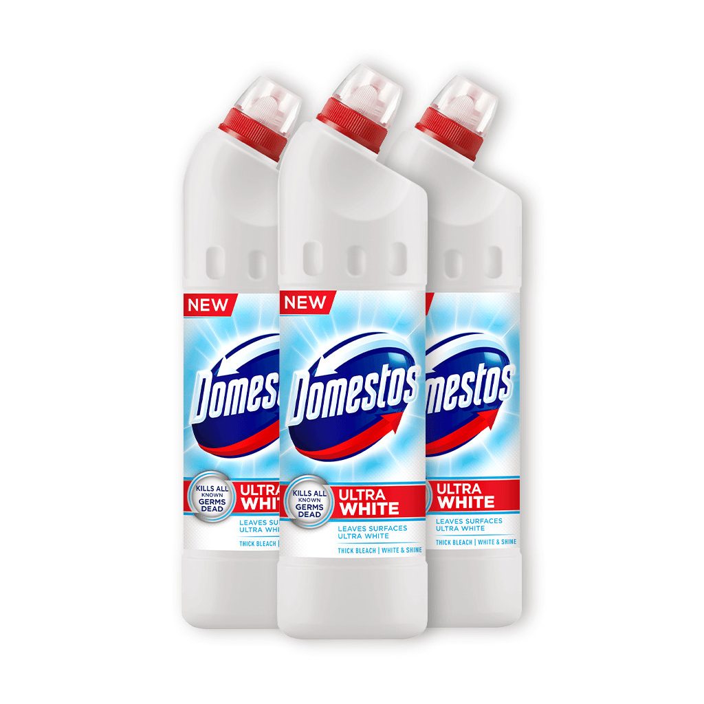 Domestos Extended Power fertőtlenítő hatású folyékony tisztítószer, white & shine (3x750 ml)