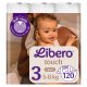 Libero Touch 3 pelenka, 5-8 kg,, HAVI PELENKACSOMAG 120 db + ajándék pelenka minta