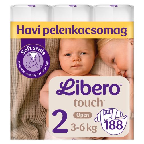 Libero Touch 2 pelenka, 3-6 kg, HAVI PELENKACSOMAG 188 db + ajándék pelenka minta